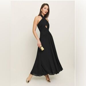 Reformation Cari Dress Black - Size 4 NWT